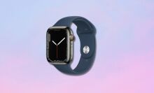 Apple Watch Series 7 on an abstract background 