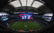 General view inside the AT&T Stadium