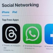 WhatsApp and Threads app