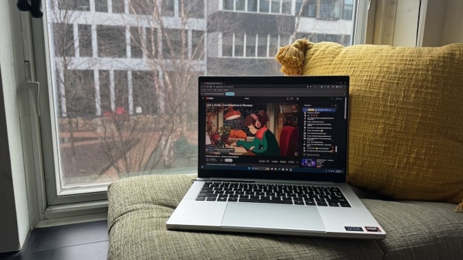 Razer Blade 14 on a window sill