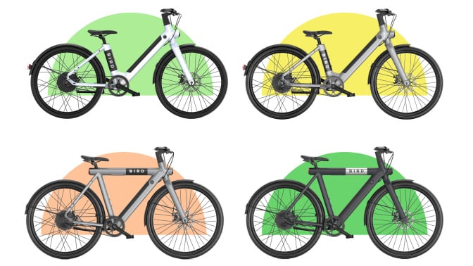 Four electric-bikes.