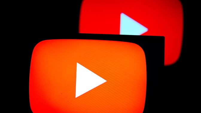 Two red YouTube logos. 