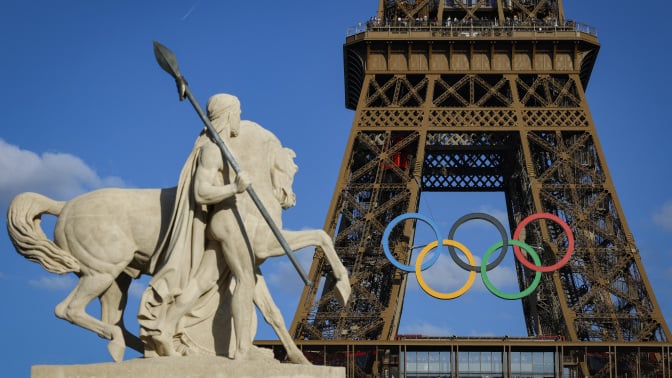 Paris Olympics 2024 on Eiffel Tower