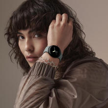 woman wearing a google pixel watch 