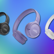 jbl headphones against a blue background